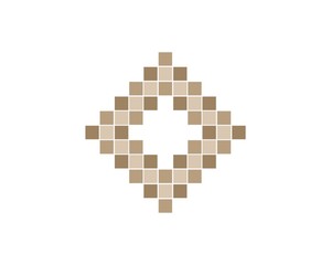 O square tile logo icon template