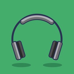 headphones icon music device audio vector illustration