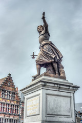 Fototapeta na wymiar Marie-Christine de Lalaing in Tournai, Belgium.