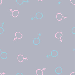 Seamless pattern hand drawn icon