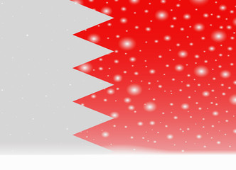 bahrain flag on christmas background