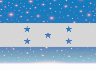 honduras flag on christmas background