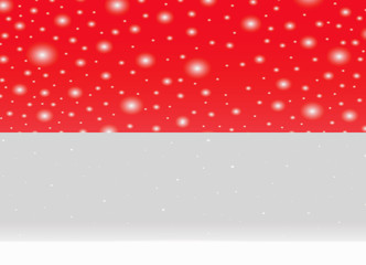 indonesia flag on christmas background