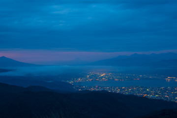 夜明けの高ボッチ山