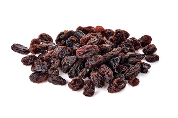 Raisins isolated on white background