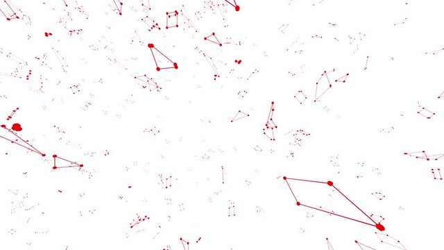 Abstract clean red waving 3D grid or mesh as space background. Red geometric vibrating environment or pulsating math background.