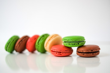 macaroon on wood background.