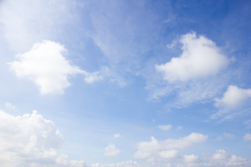 clouds in the blue sky background
