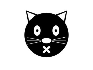 Obraz premium Black Cat Face