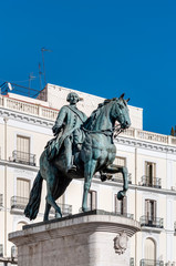 Obraz premium Statue of Carlos III in Madrid, Spain.