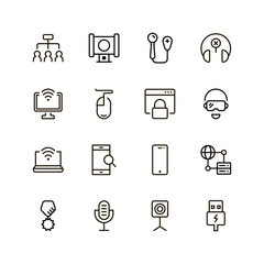 Online game icon set.