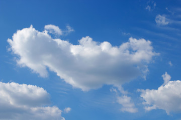 Naklejka na ściany i meble Blue sky with clouds background, sky with clouds.