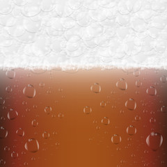 Abstract background. A glass of dark beer. Vector image.