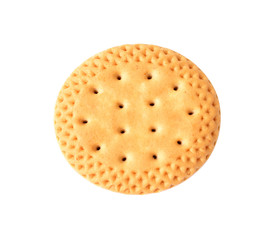 round biscuits isolated on white background, Sandwich biscuits , Cracker isolated on over white