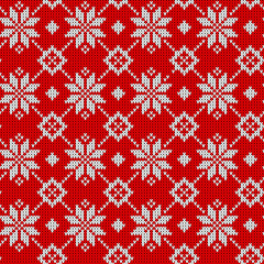 Kerst naadloze patroon. Brei Scandinavisch design.