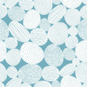 Vector seamless pattern with decorative stones.