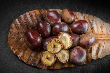栗　秋の味覚　Chestnut autumn of taste
