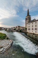 Le Salat river in Saint Girons, France
