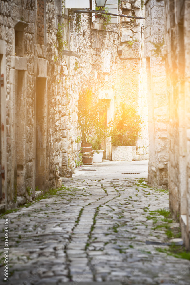 Canvas Prints Old Stone Streets of Trogir, Croatia