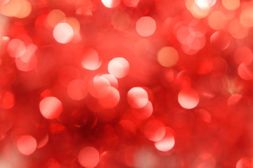 Obraz premium Abstract red bokeh. Christmas background texture