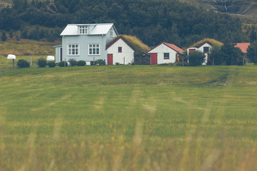 White Siding Icelandic Houses