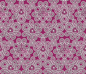 seamless pattern with white flowers