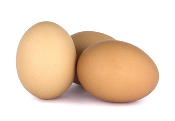 Eggs on White Background