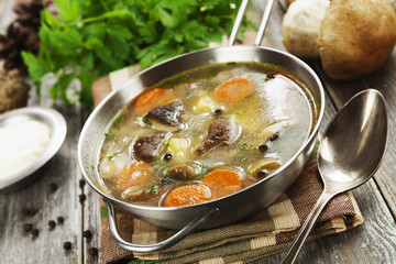 Homemade mushroom soup