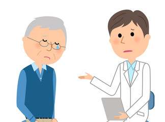 白衣の男性　問診　診察