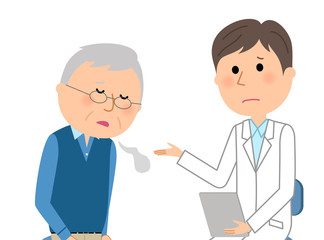 白衣の男性　問診　診察