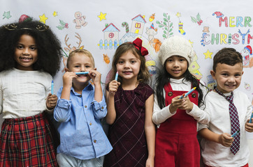 Kids at a Christmas party