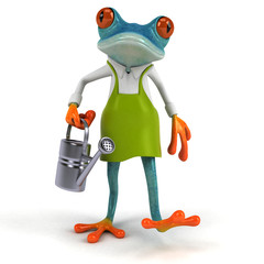 Fun frog - 3D Illustration