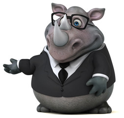 Naklejka premium Fun rhinoceros - 3D Illustration