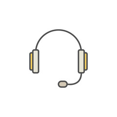 Headset vector colorful icon