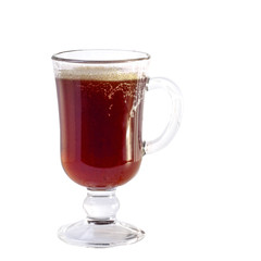 one full glass of red fragrant low-alcoholic beverage