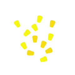 Pile flat corn seed icon logo isolated on white background - vector illustration. Farming design elements