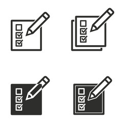 Registration icon set.