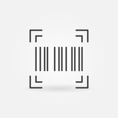 Barcode vector linear icon or design element