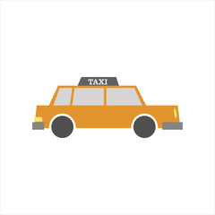 Taxi Side View Illustration