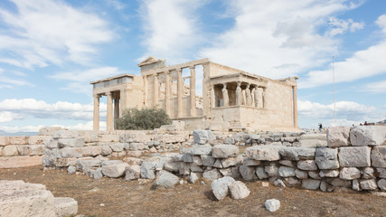 Obraz premium Erechtheion at the Acropolis in Athens - Greece