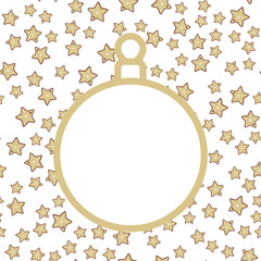 Christmas frame with pattern. Empty template for greeting card or invitation.