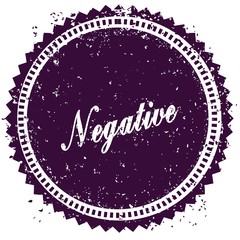 Purple NEGATIVE distressed stamp