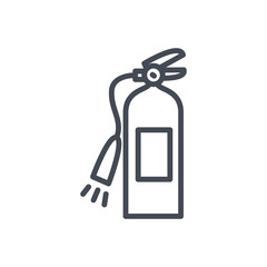 Firefight service line icon extinguisher