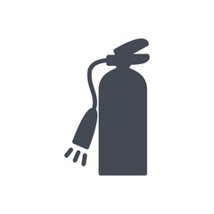 Firefight service silhouette icon extinguisher