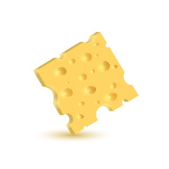The cheese. Illustration isolated on white background. Graphic concept for your design