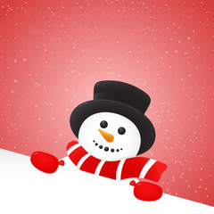 Smiling Santa Claus - banner. Vector.