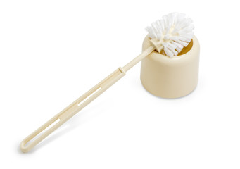 Typical plastic toilet brush and a holder