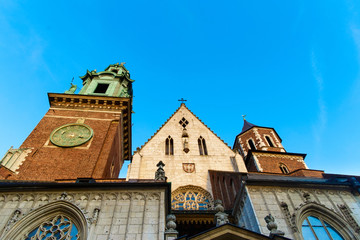 View of Wawel cathedral on Wawel Hill in Krakow, Poland
