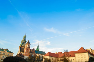Wawel cathedral on Wawel Hill in Krakow, Poland