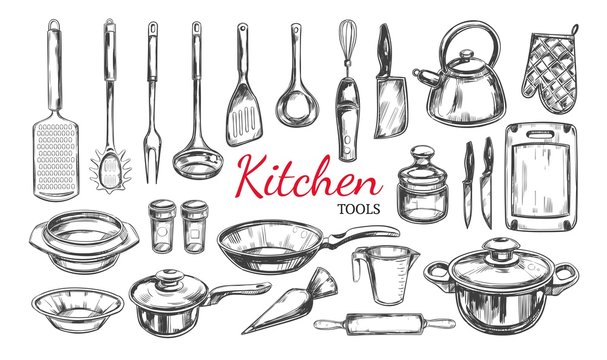 Drawing Kitchen utensil Sketch, kitchen transparent background PNG clipart  | HiClipart